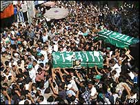 Hamas mensubunun cenaze töreni