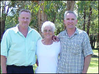 Eileen Robbins with sons Mark  and Glenn