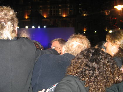 Journalists scrum