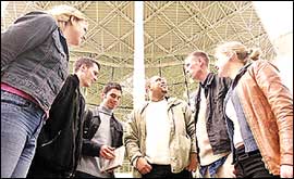 Students talking