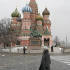 producer Gilly Orr in front of St Basil's Cathedral, Red Square