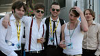 Backstage on Saturday
