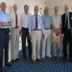 From left: Ted Stocker, DSO, A.C. Gerry Bennington, Reg Cann, Harry Hughes, George Hall, Roy Pengilley and Howard Lees
