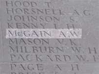 Name on the Thiepval memorial
