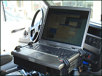 Mission Control, inside the van