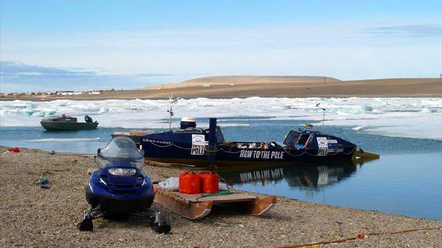 The boat in the ice