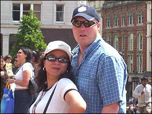 Man and woman wearing shades