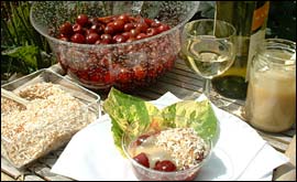 Picture: Cherry pudding with coconut
