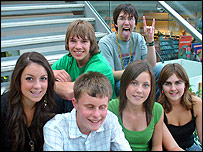 The Radio Academy posing in The Forum, Norwich