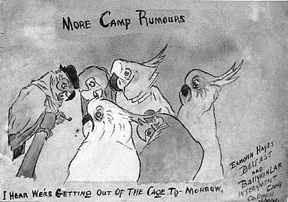 'More Camp Rumours' from Ballykinlar autograph book - (Courtesy of Kilmainham Gaol Archives)