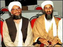 اوسامہ بن لادن اور ایمن الزواہری(فائل فوٹو)
