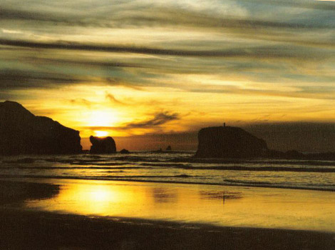 Sunset at Perranporth