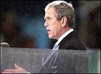O presidente americano, George W. Bush
