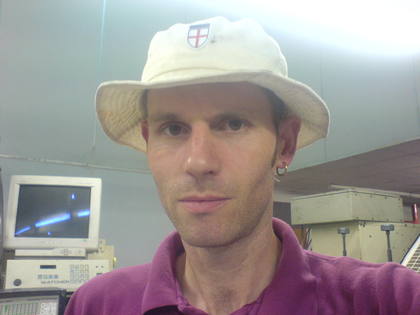 Mike and the boys apparently, maybe they're behind the camera. Nice hat though, anyone for cricket?