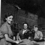 War work at Aylesford Paper Mill making paper shell cases. Doris on the far right with colleagues. War work at Aylesford Paper Mill making paper shell cases. Doris on the far right with colleagues.