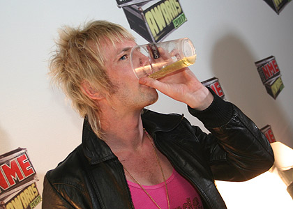 Backstage at the NME Awards