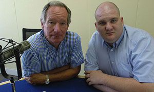 Michael Buerk (left) interviews Joe Darby for The Choice