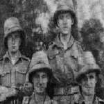 India c.1943 Pte. Richard Cardy, (back row, right) and friends named in story. India c.1943 Pte. Richard Cardy, (back row, right) and friends named in story.