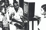 Listening to the radio