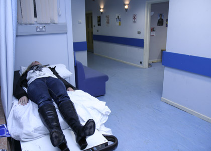 On the set of Hollyoaks