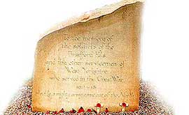 Bradford Pals memorial stone
