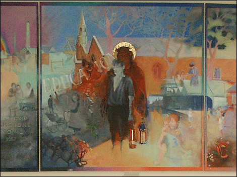 Triptych painted by Ken Jones, Pilsley