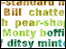 Different colour words