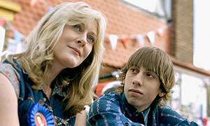Sarah Lancashire as Barbara Chase and Rasmus Hardiker as Philip