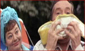 Hattie Jaques and Kenneth Williams in Carry On Camping