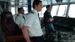 Captain Alan Macleod, Mate Gary Watt and Able Seaman Ryan Garriock at the controls.