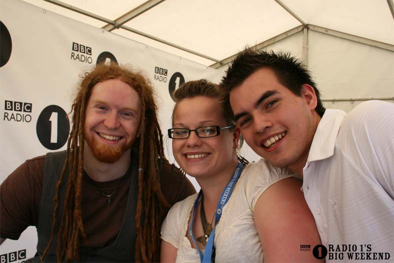 Newton Faulkner in the signing tent