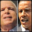 John McCain (esq.) e Barack Obama
