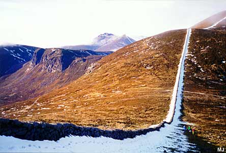 Snow along the Mourne wall
