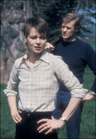 Carolyn Seymour as Abbey Grant and Ian McCulloch as Greg Preston in the 1970s series Survivors