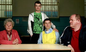 Picture shows (L-R): Beatrice Kelly, Craig Fitzpatrick, Iain Mckee and John Henshaw in The Visit