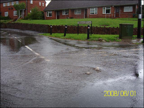 01 Flood water at a speed bump