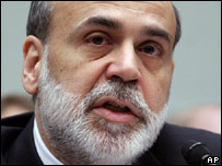 O presidente do Fed, Ben Bernanke