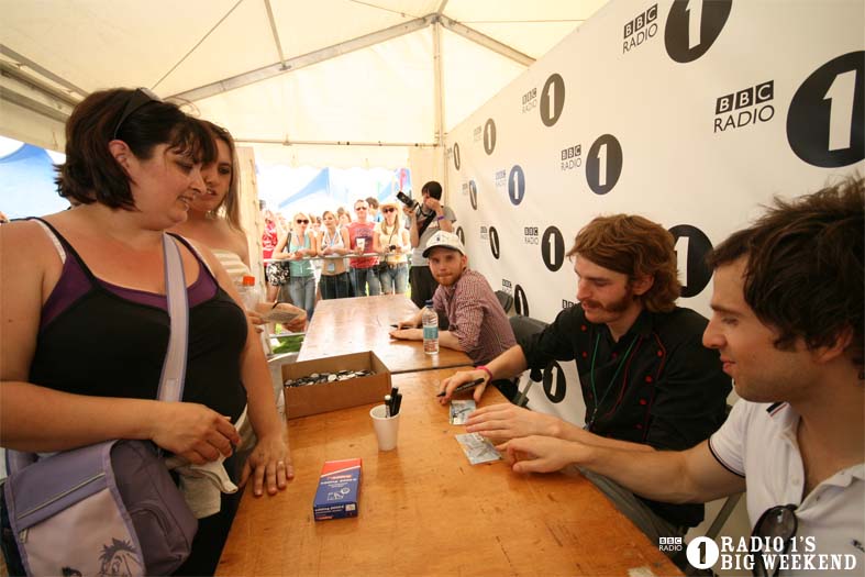 Signing sessions with The Hoosiers