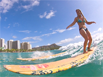 Longboarding in Waikiki