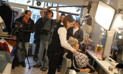 Siân in the salon