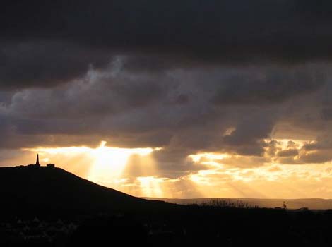 Sunset over Carn Brea