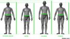 Comparación de cuatro hombres promedio de Nickolay Lamm
