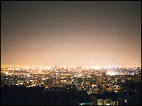 آلودگی نوری شب تهران، عکس از حامد میرزا خلیل