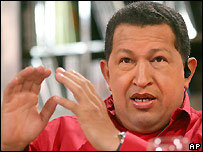 O presidente venezuelano Hugo Chávez