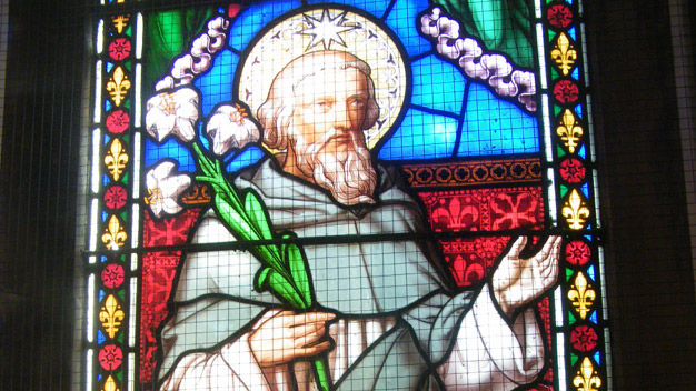 Stain glass window from the exterior of St Margaret's convent