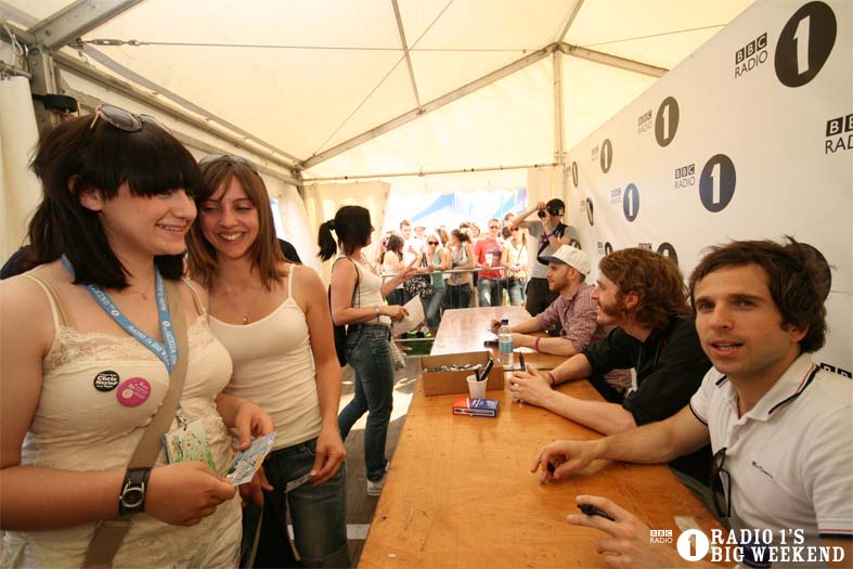 Signing sessions with The Hoosiers