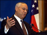 Colin Powell, na Câmara Americana de Comércio em São Paulo 