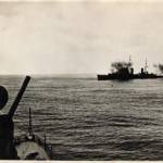 HMS DIDO BOMBARDING THE ITALIAN MAINLAND IN THE GULF OF GAETA. HMS DIDO BOMBARDING THE ITALIAN MAINLAND IN THE GULF OF GAETA.