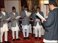 नेपाली नरेश की मंत्रिपरिषद