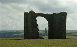 View of Stoke church through Hartland ruin